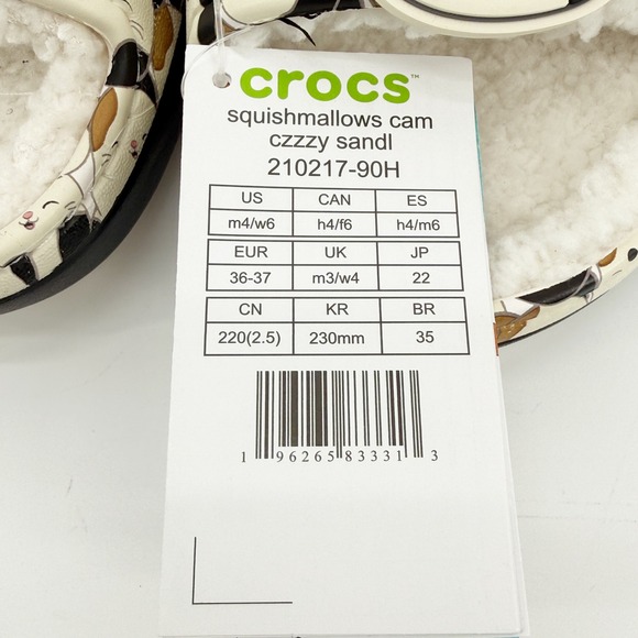 Squishmallows x Crocs Classic Cozzzy Cam The Cat Sandal Slides Womens Size 6 NWT - Picture 6 of 16